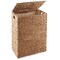 Casafield Large Laundry Hamper with Lid and Removable Liner Bag, Woven Water Hyacinth Rectangular Laundry Basket Sorter for Clothes and Towels